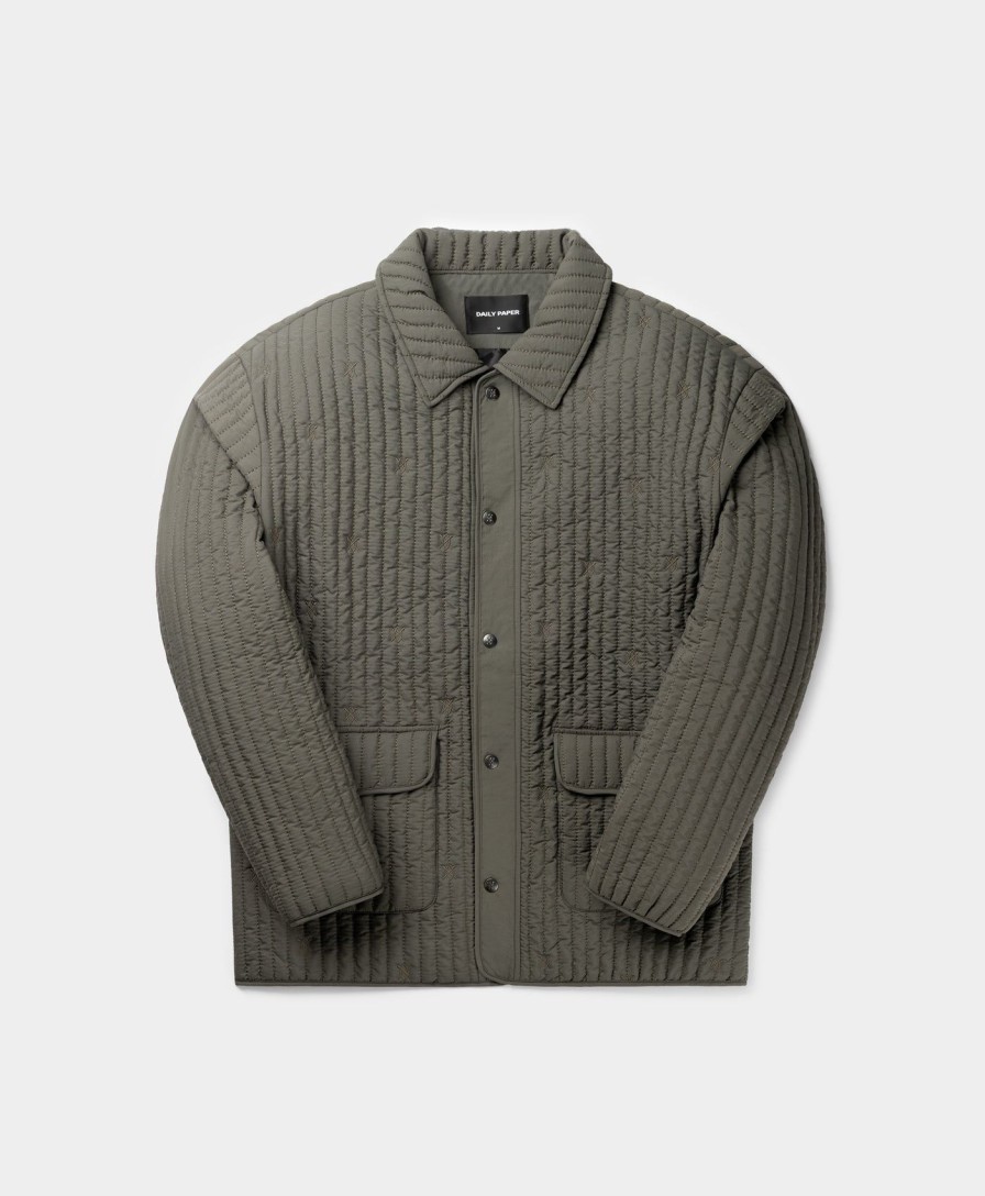 Daily Paper Jackets | Chimera Grey Zyer Quilted Relaxed Jacket