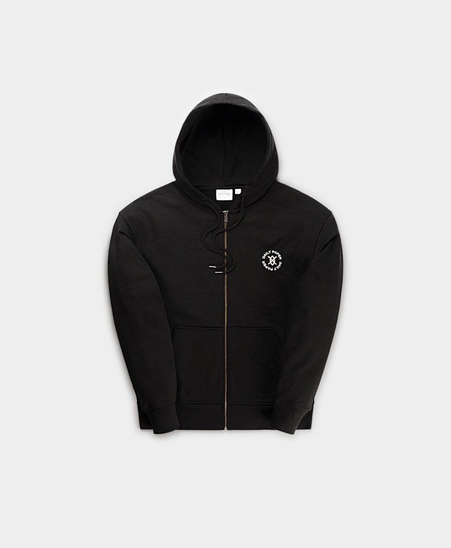 Daily Paper Hoodies & Sweaters | Black Ezar Zip Hoodie