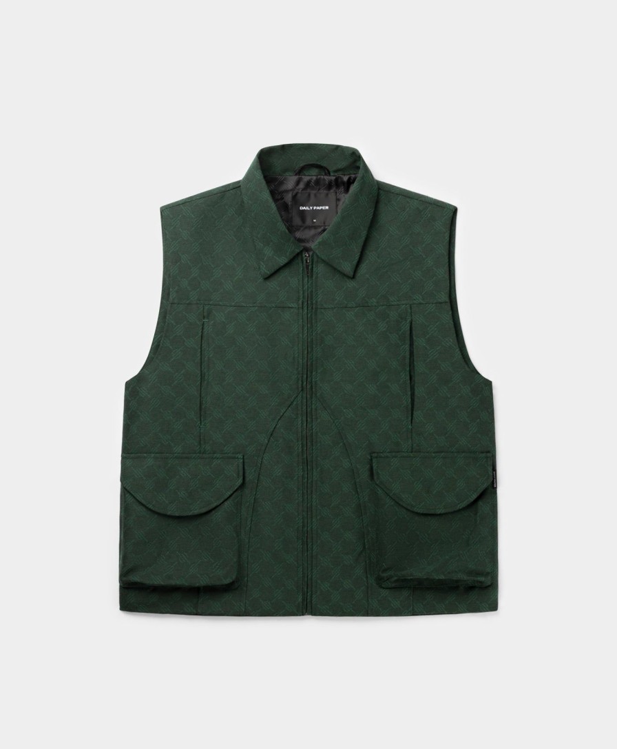 Daily Paper Jackets | Pine Green Benji Monogram Vest