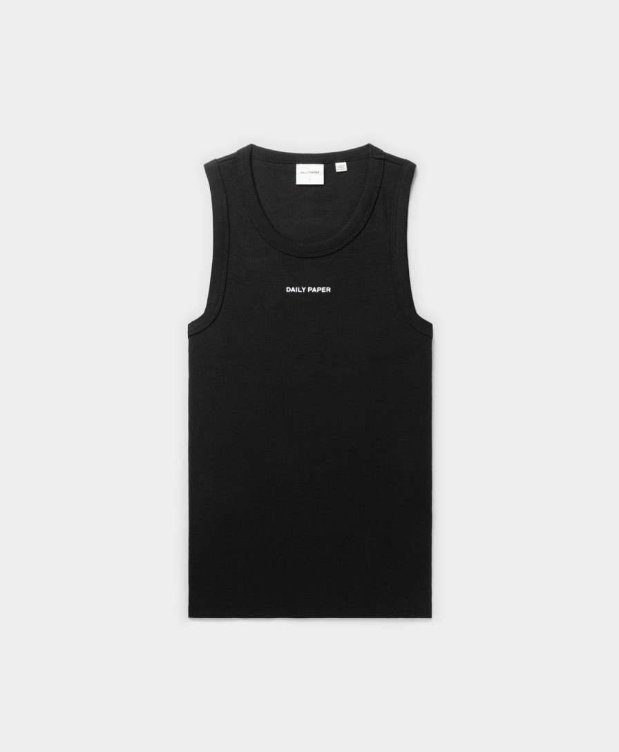 Daily Paper T-Shirts | Black Logotype Tank Top