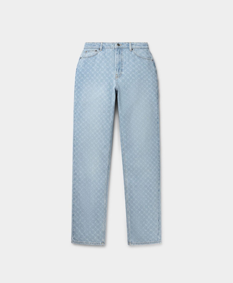 Daily Paper Pants | Mid Blue Avery Monogram Jeans