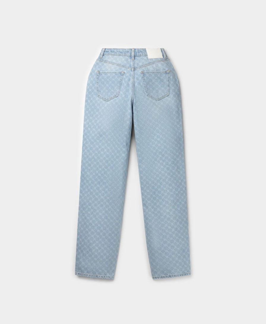 Daily Paper Pants | Mid Blue Avery Monogram Jeans