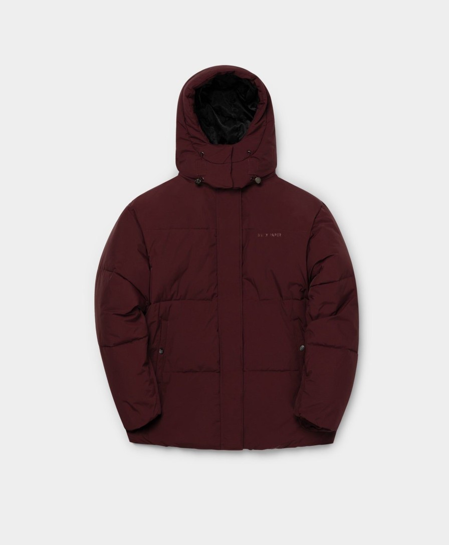 Daily Paper Jackets | Bordeaux Wine Nicole Puffer Jacket