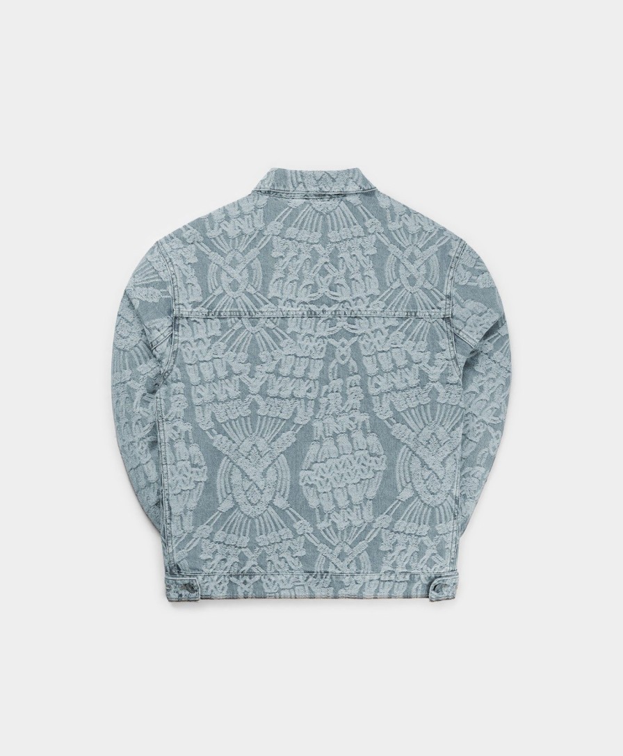 Daily Paper Jackets | Light Blue Settle Macrame Denim Jacket