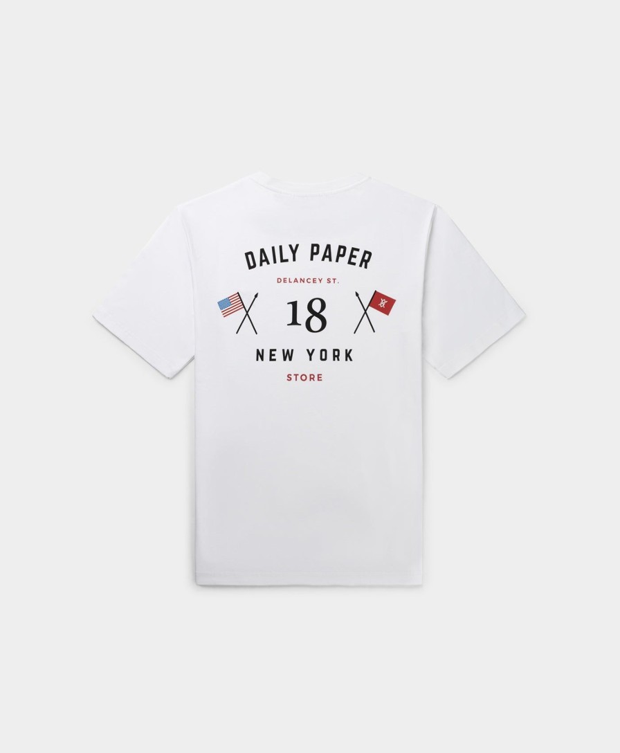 Daily Paper T-Shirts | White Black New York Flagship Store T-Shirt