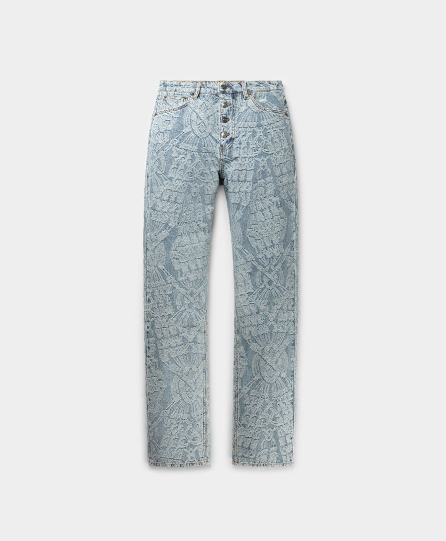 Daily Paper Pants | Light Blue Settle Macrame Denim Pants