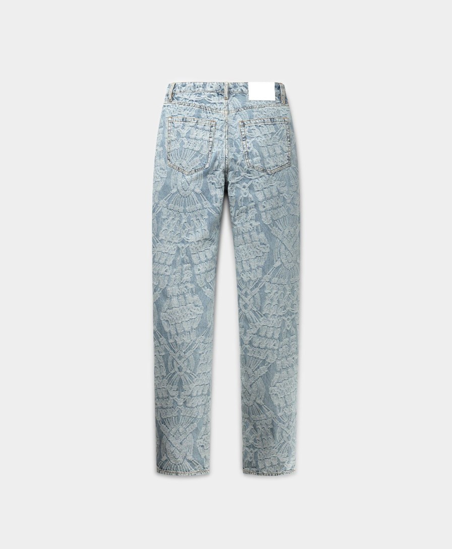 Daily Paper Pants | Light Blue Settle Macrame Denim Pants