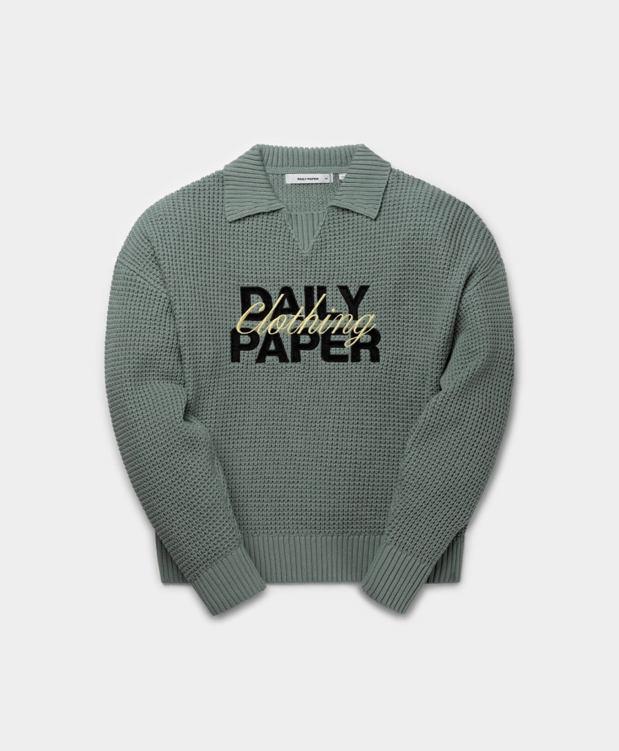 Daily Paper Knitwear | Iceberg Green Hubaab Sweater