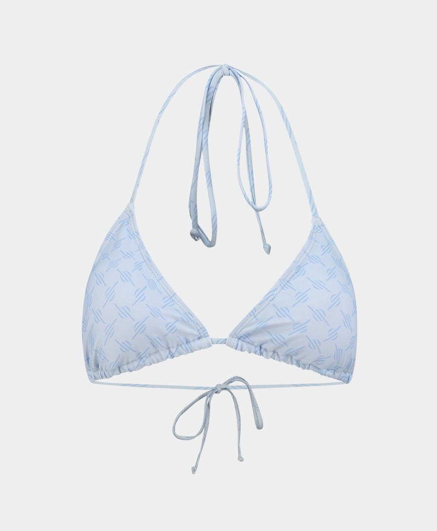 Daily Paper Swimwear | Halogen Blue Reya Monogram Bikini Top