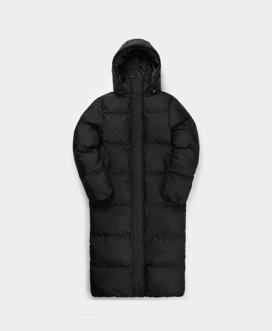 Daily Paper Jackets | Black Monogram Puffer Coat