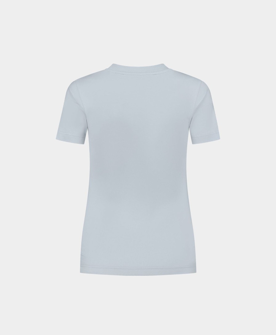 Daily Paper T-Shirts | Halogen Blue Logotype Fitted T-Shirt