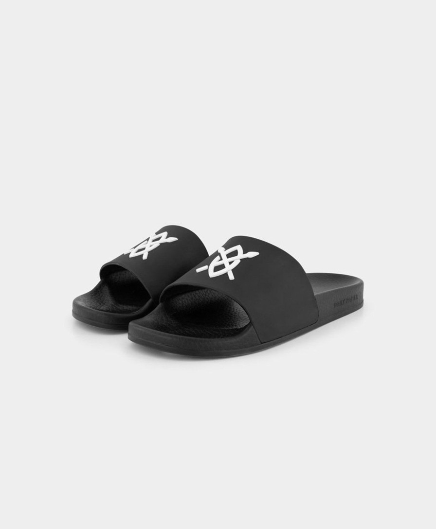 Daily Paper Footwear | Black Reslider Sandals