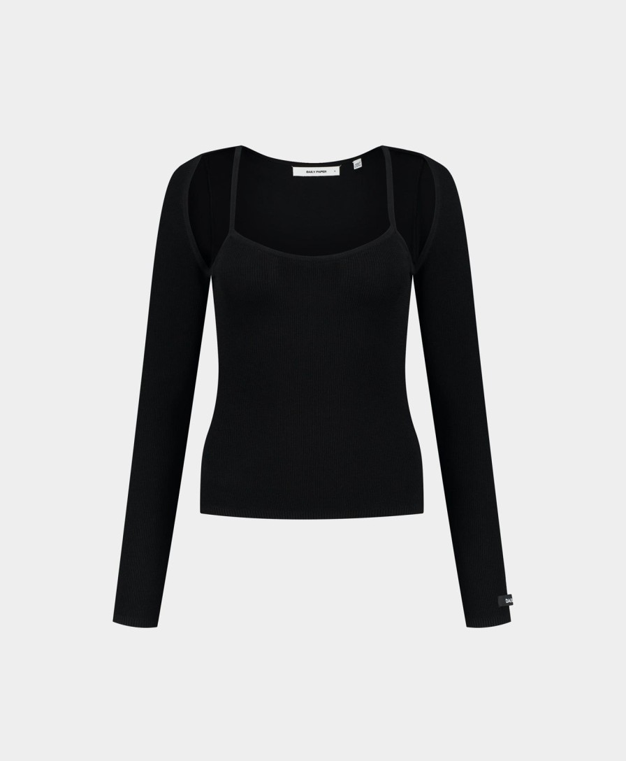 Daily Paper Tops | Black Rimona Top