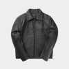 Daily Paper Jackets | Black Silence Monogram Leather Jacket