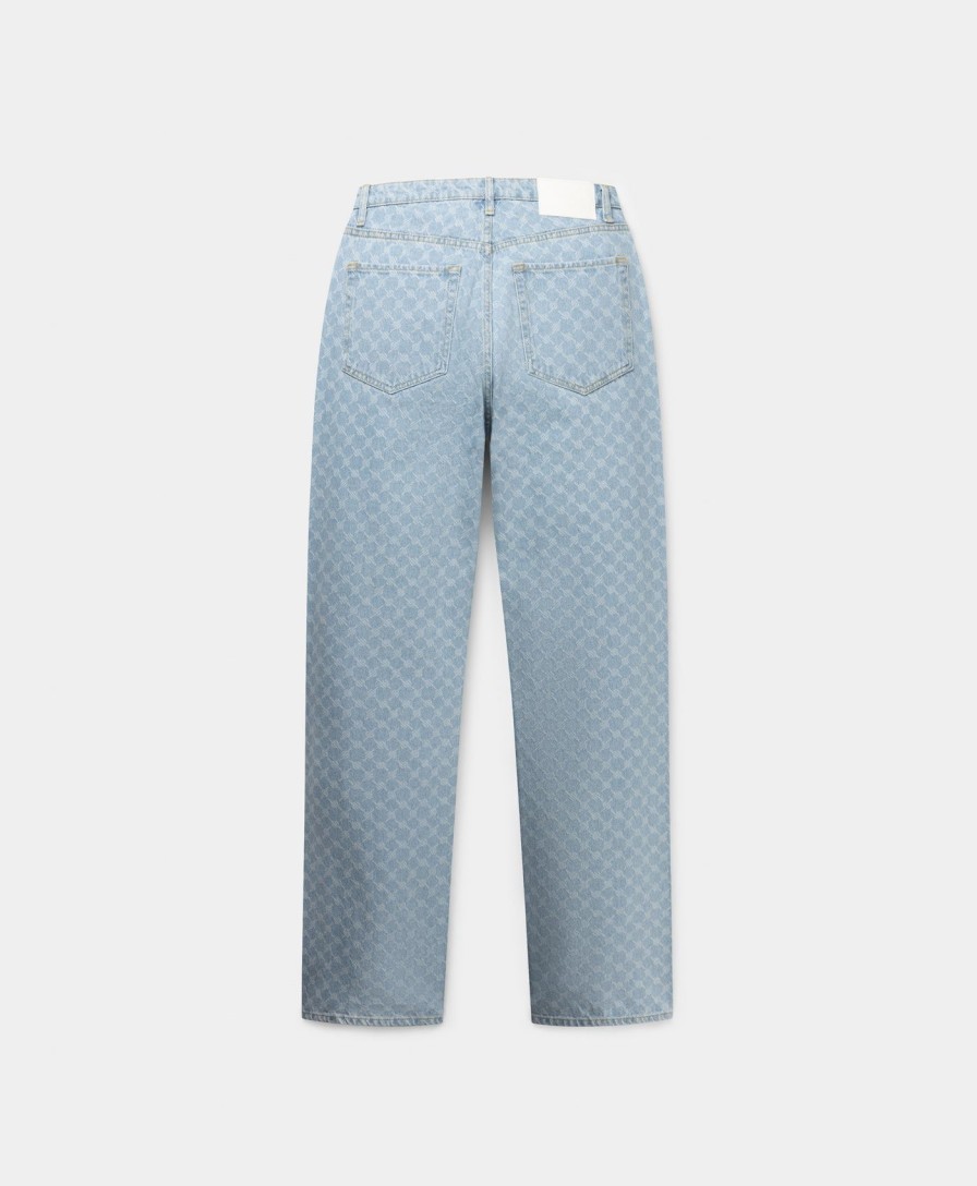 Daily Paper Jeans | Mid Blue Amba Monogram Relaxed Jeans