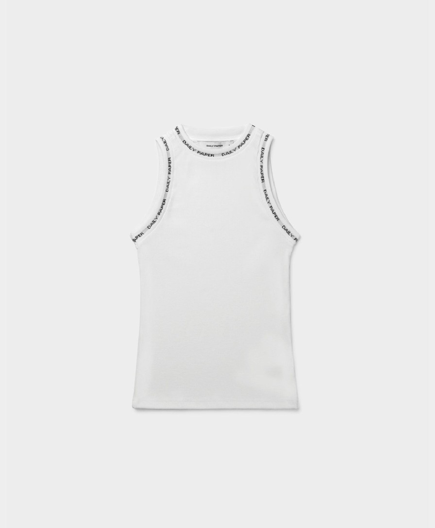 Daily Paper Tops | White Erib Tank Top