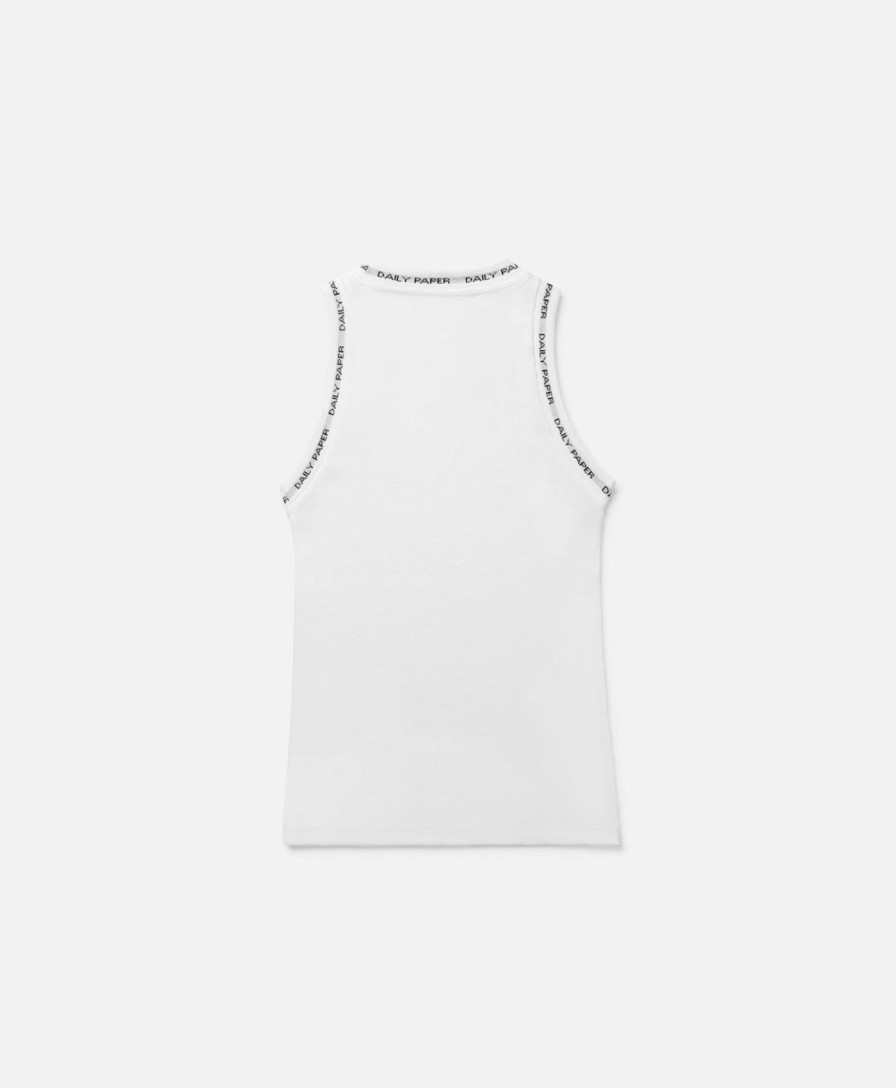 Daily Paper Tops | White Erib Tank Top