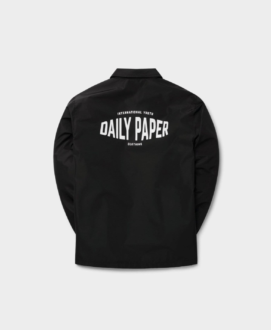 Daily Paper Jackets | Black Ecoach Coat