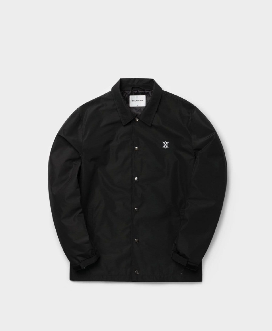 Daily Paper Jackets | Black Ecoach Coat