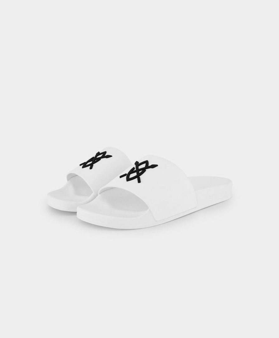 Daily Paper Footwear | White Reslider Sandals