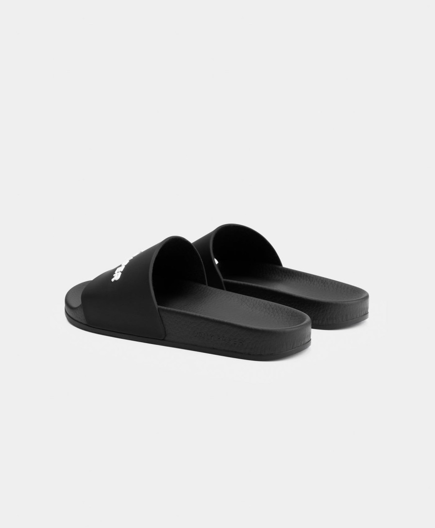 Daily Paper Footwear | Black Reslider Logo Type Sandals