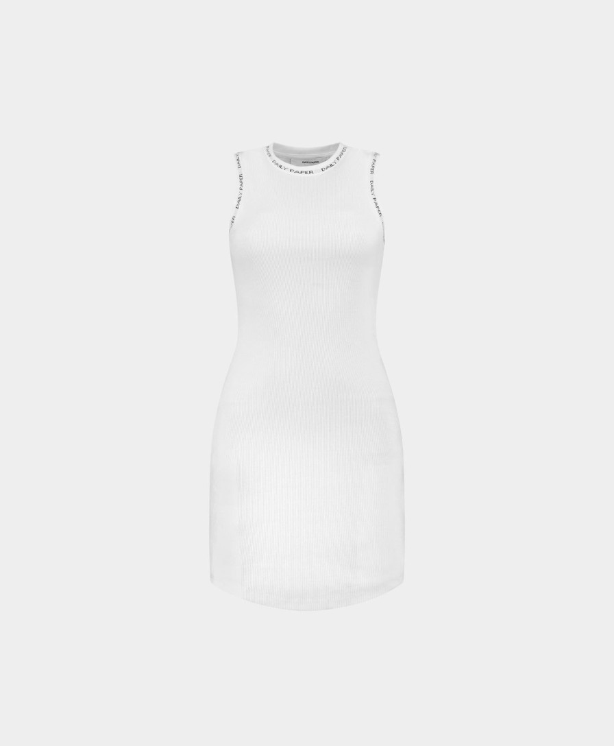 Daily Paper Dresses | White Erib Tank Dress