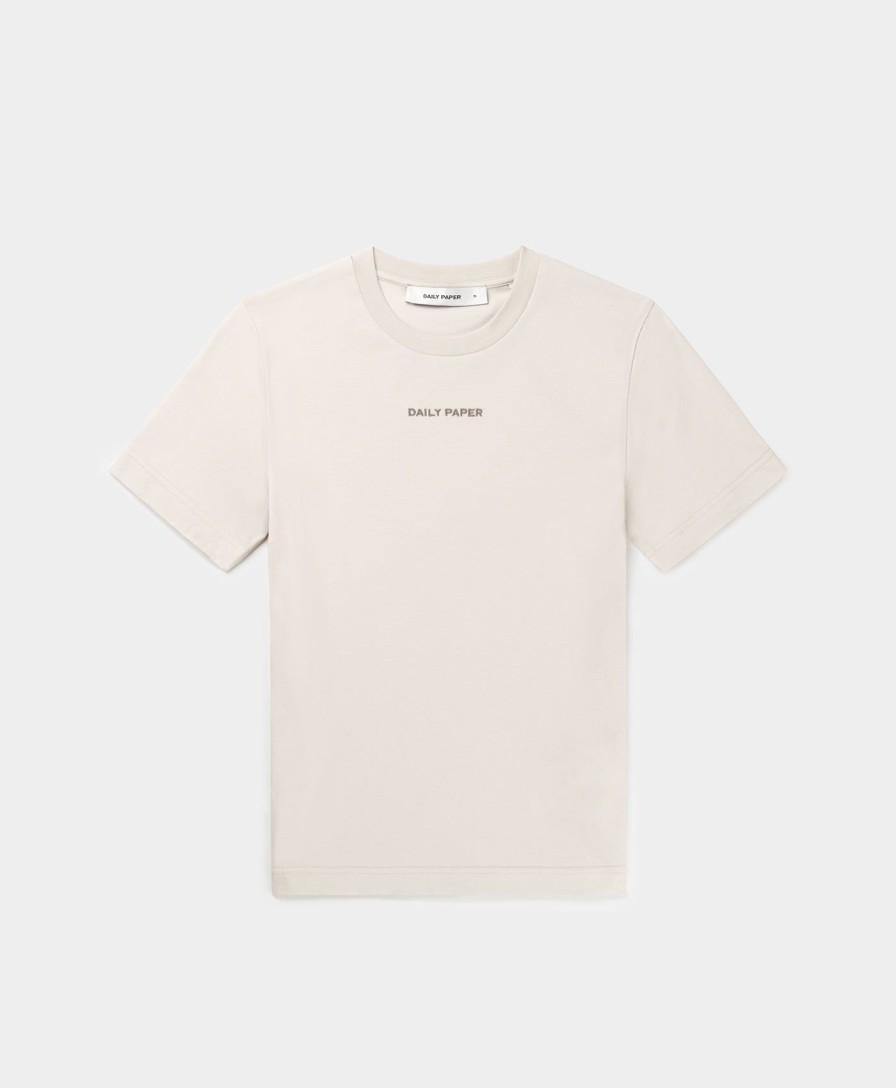 Daily Paper T-Shirts | Moonstruck Beige Logotype Fitted T-Shirt