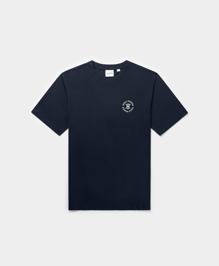 Daily Paper T-Shirts | Deep Navy Circle T-Shirt