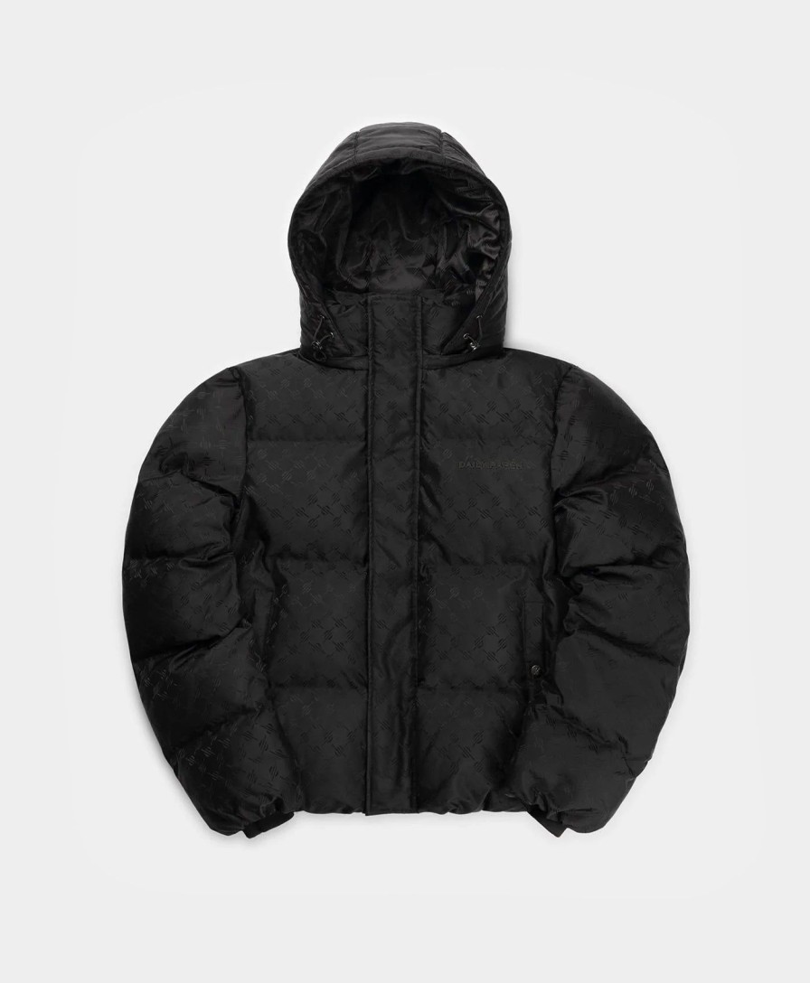 Daily Paper Jackets | Black Monogram Puffer Jacket