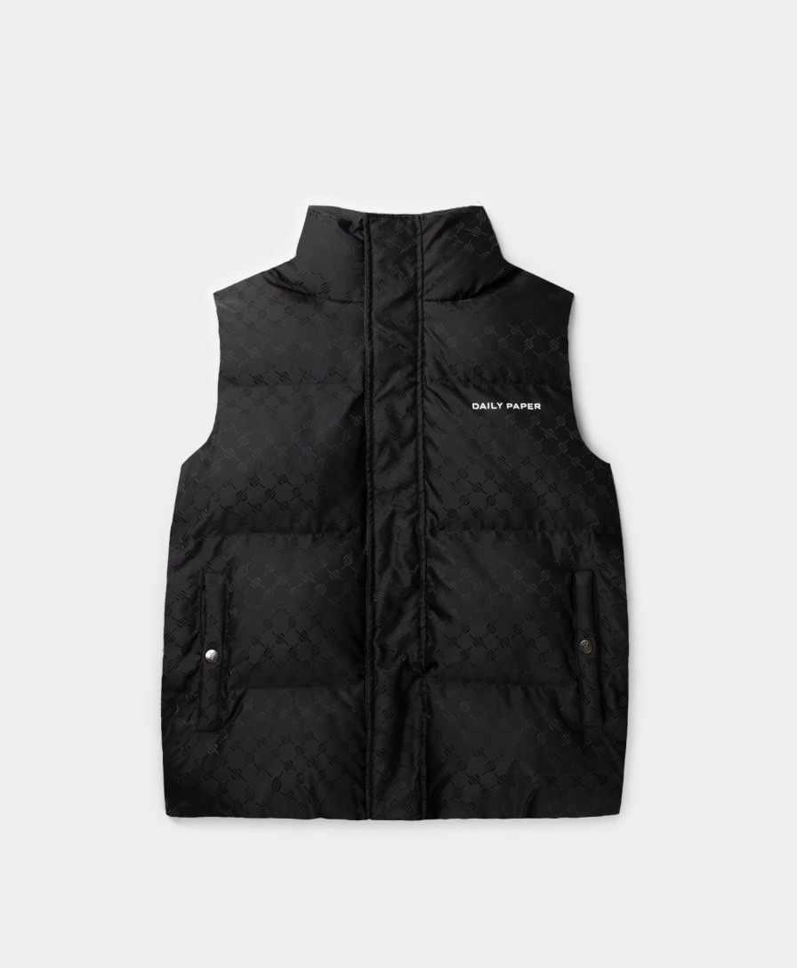 Daily Paper Jackets | Black Monogram Pondo Bodywarmer