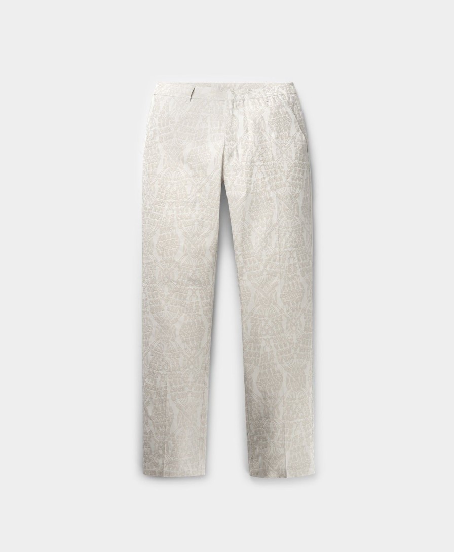 Daily Paper Pants | Moonstruck Grey Zuri Macrame Jacquard Pants