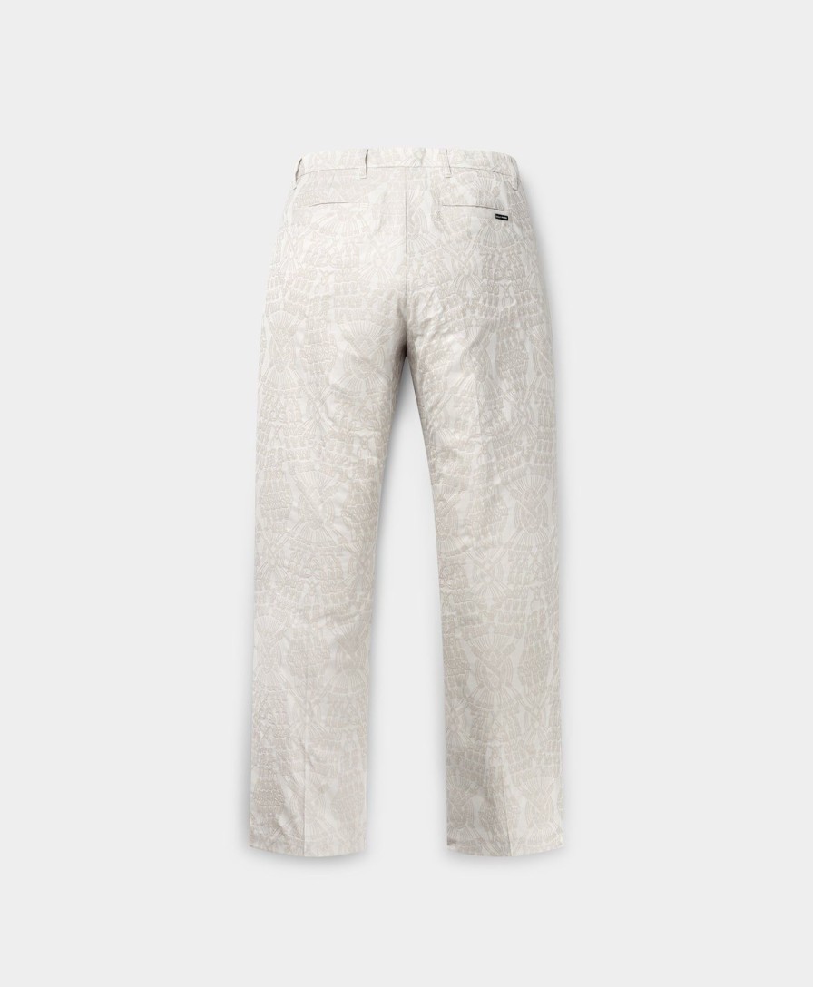 Daily Paper Pants | Moonstruck Grey Zuri Macrame Jacquard Pants