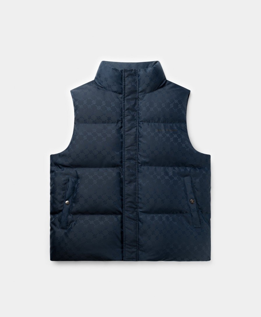 Daily Paper Jackets | Deep Navy Pondo Monogram Bodywarmer