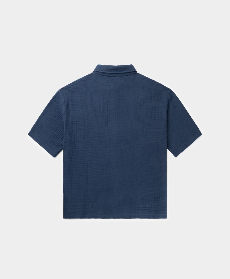 Daily Paper Shirts | Pageant Blue Enzi Seersucker Shirt