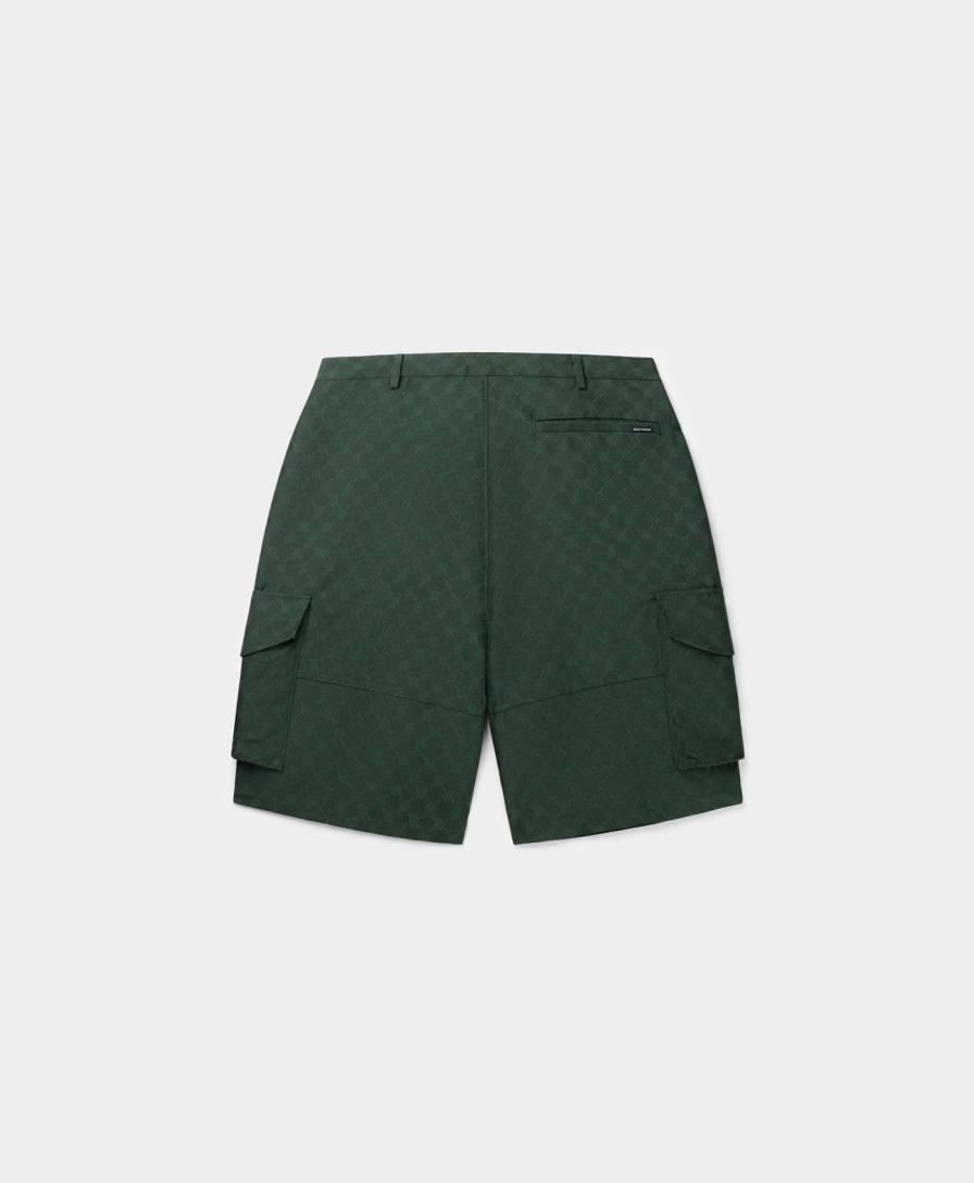 Daily Paper Shorts | Pine Green Benji Monogram Cargo Shorts