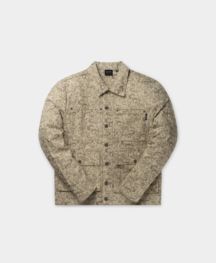 Daily Paper Jackets | Moonstruck Beige Jabari Herd Jacket