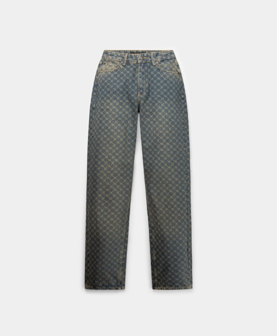 Daily Paper Pants | Sand Blue Avery Monogram Jeans