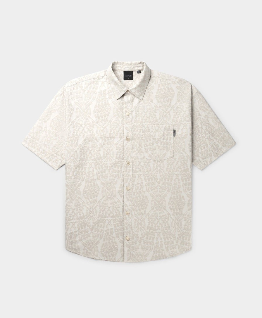 Daily Paper Shirts | Moonstruck Grey Zuri Macrame Jacquard Relaxed Shirt