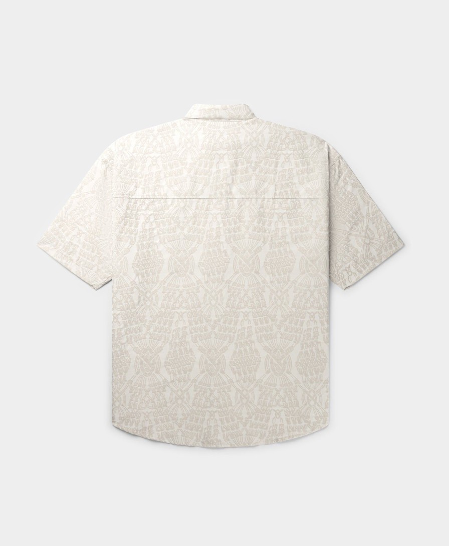 Daily Paper Shirts | Moonstruck Grey Zuri Macrame Jacquard Relaxed Shirt