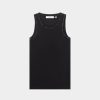 Daily Paper T-Shirts | Black Erib Tank Top Mens