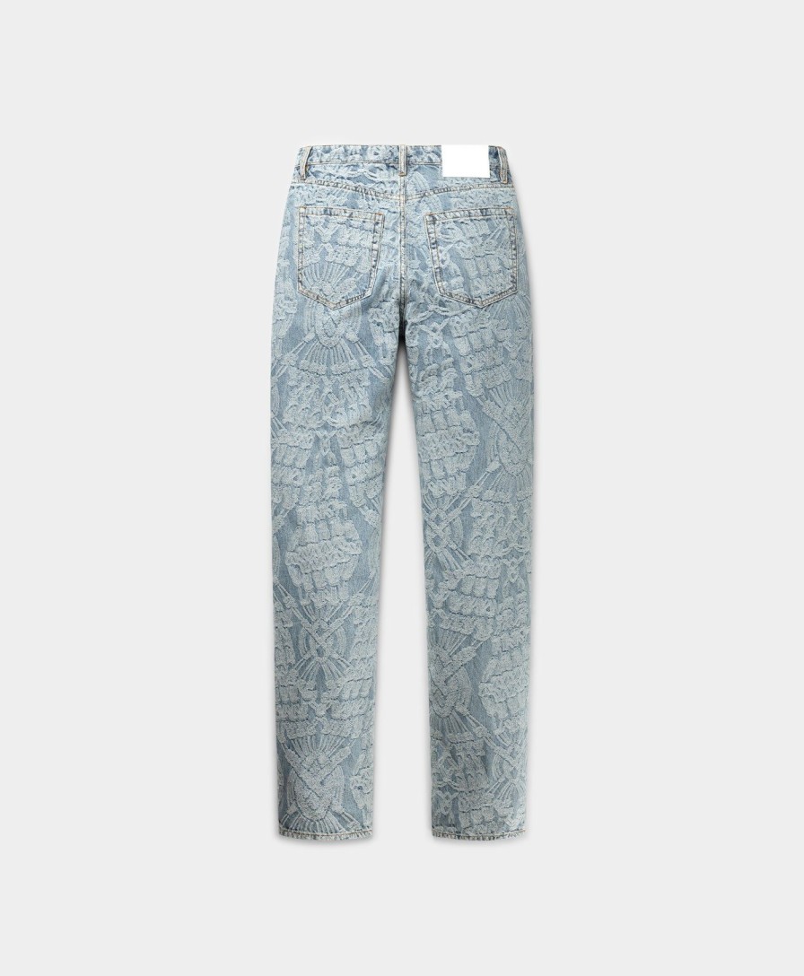 Daily Paper Jeans | Light Blue Settle Macrame Denim Pants