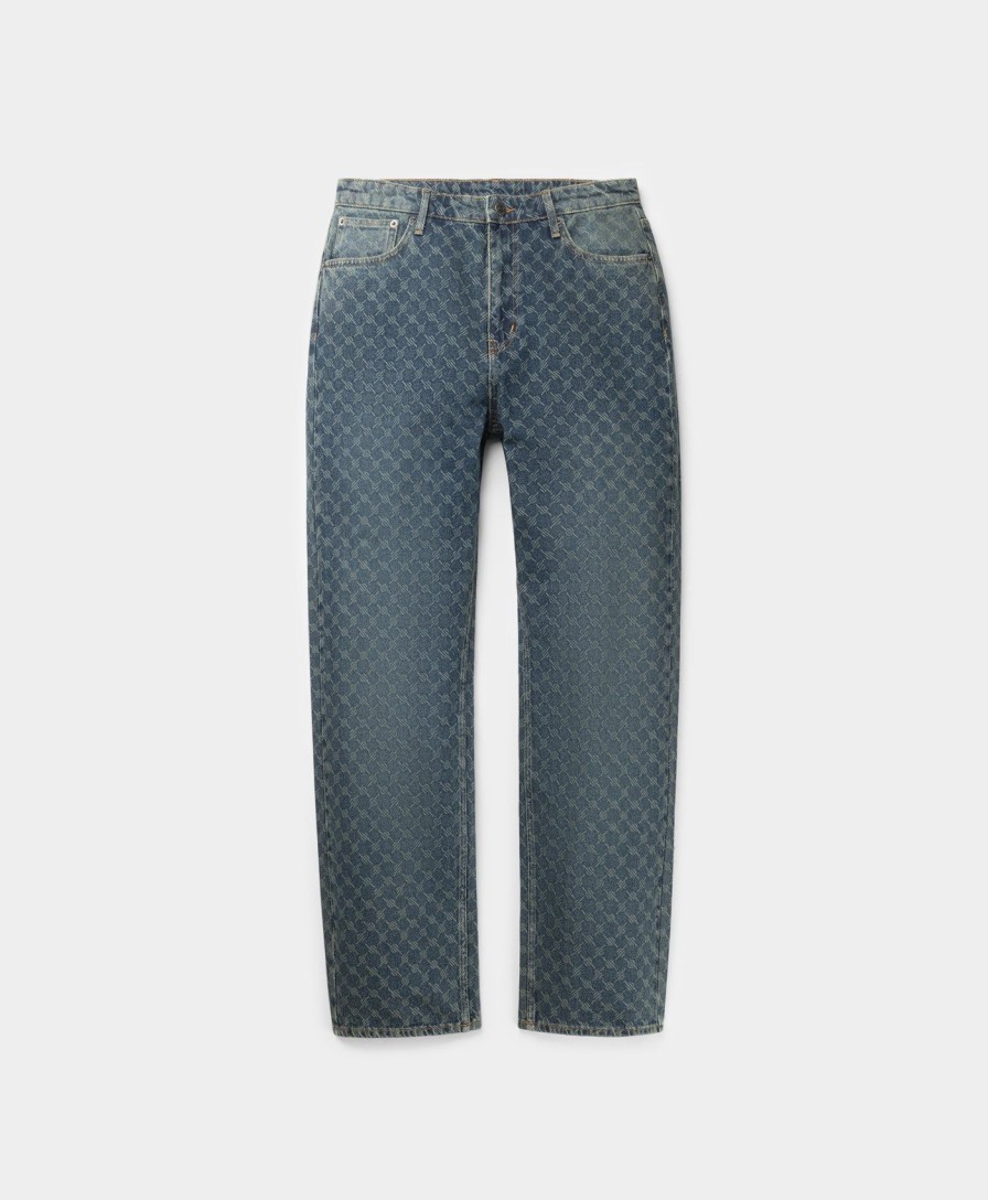 Daily Paper Jeans | Sand Blue Amba Monogram Relaxed Jeans