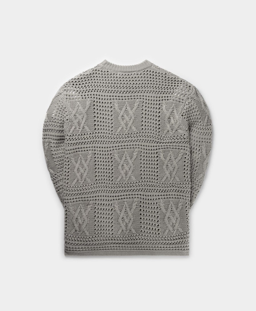 Daily Paper Hoodies & Sweaters | Moonstruck Grey Zuberi Crochet Longsleeve