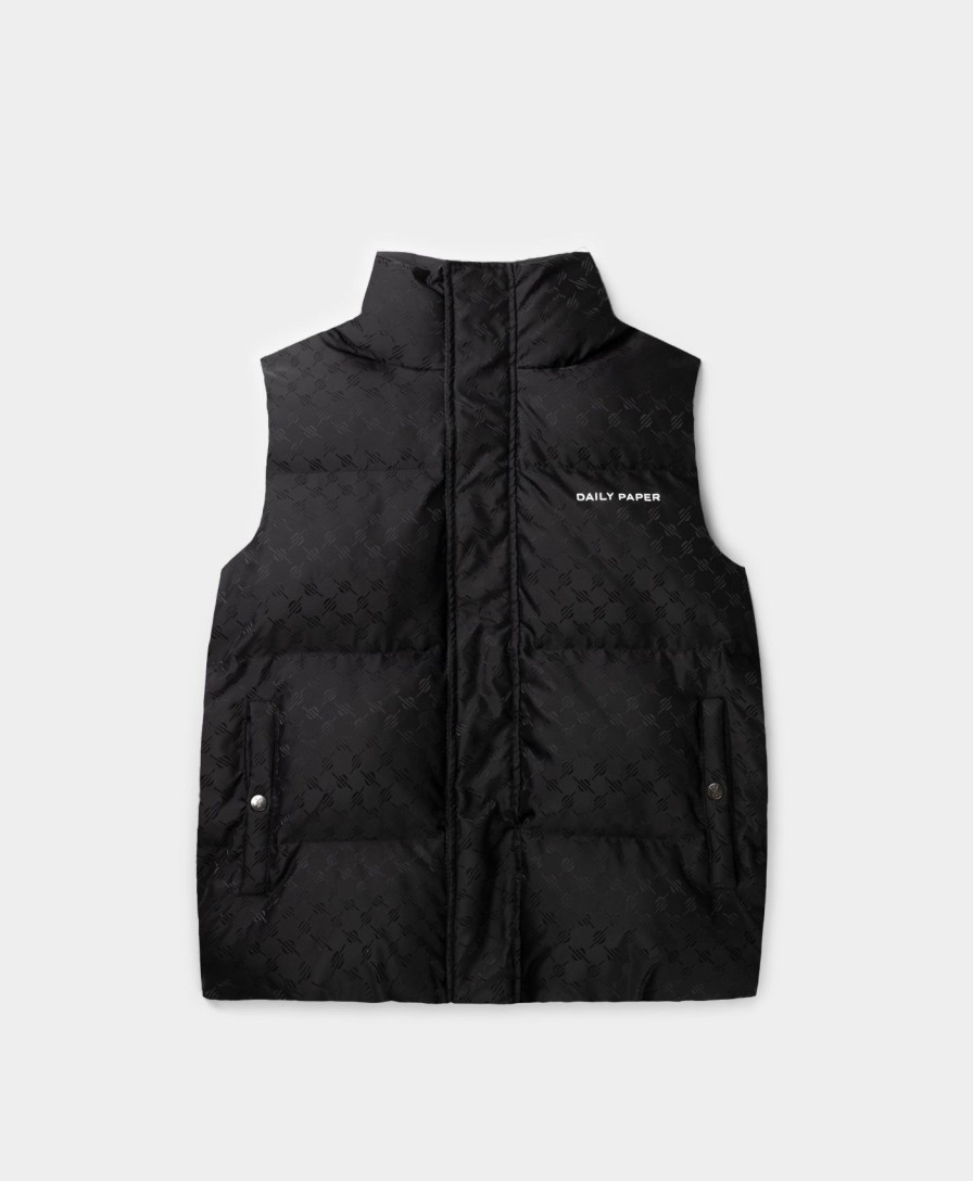 Daily Paper Jackets | Black Monogram Pondo Bodywarmer