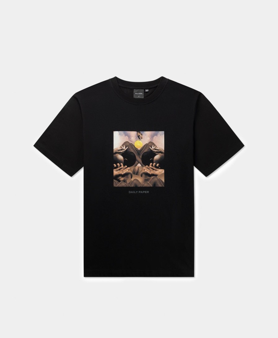 Daily Paper T-Shirts | Black Landscape T-Shirt