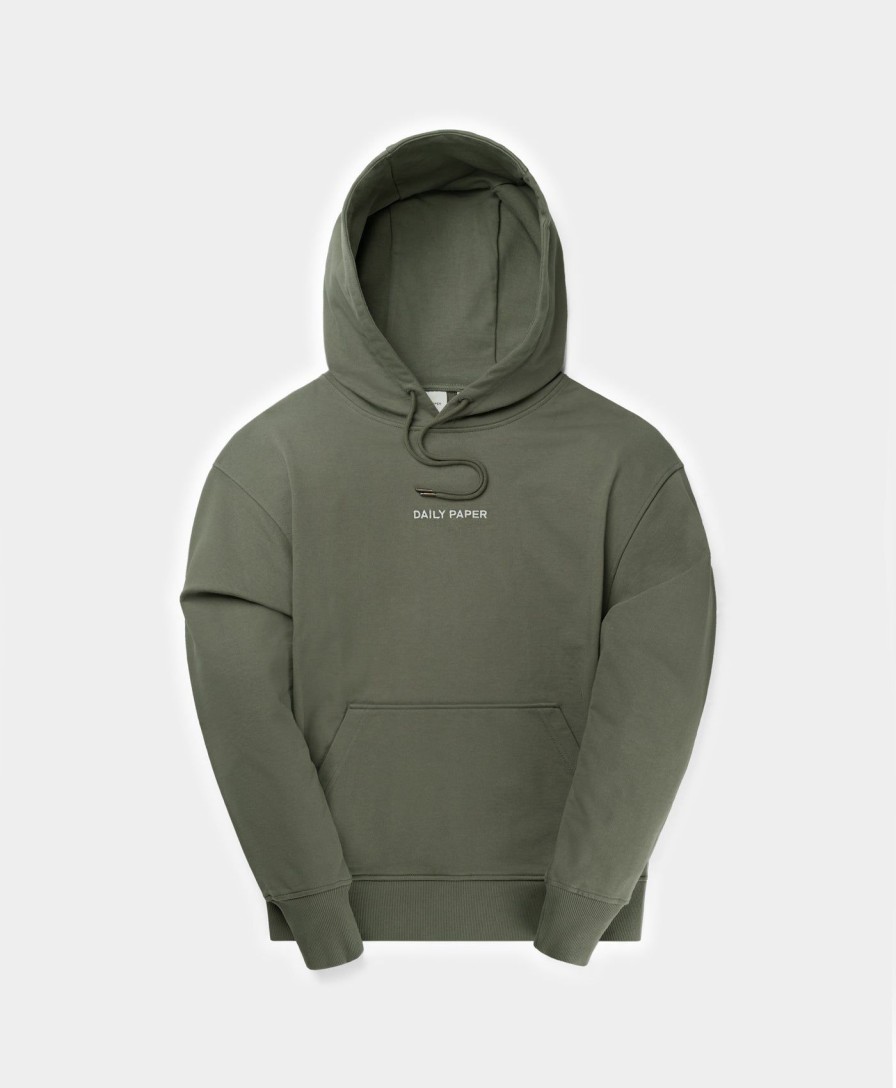 Daily Paper Hoodies & Sweaters | Chimera Green Logotype Relaxed Hoodie