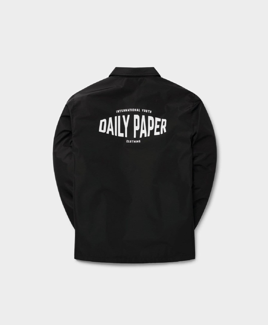 Daily Paper Jackets | Black Ecoach Coat